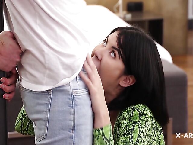 Two enthusiastic girls Lady Dee and Tiny Tina sharing cock