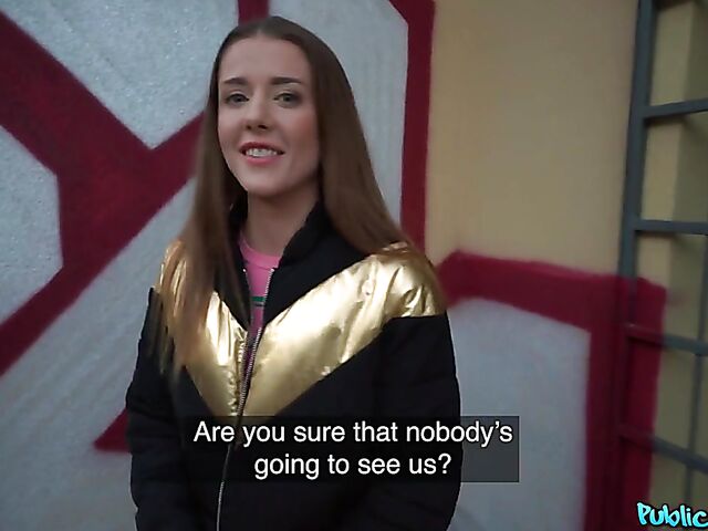 Easy public pickup and sex for cash with beautiful euro girl Sybil Kailena