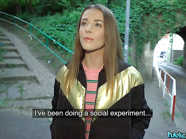 Easy public pickup and sex for cash with beautiful euro girl Sybil Kailena