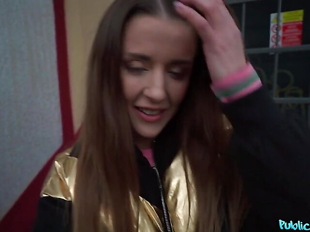 Easy public pickup and sex for cash with beautiful euro girl Sybil Kailena