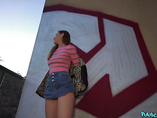 Easy public pickup and sex for cash with beautiful euro girl Sybil Kailena