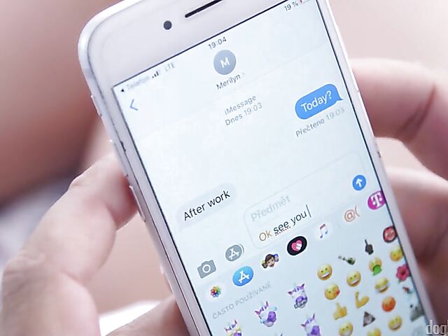 Impressive massage fuck session in the bedroom with juicy blonde Marilyn Sugar