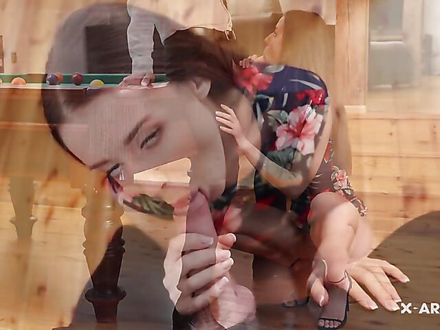 Pool table fuck with hot euro babe Sybil Kailena