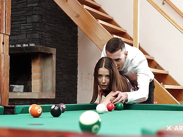 Pool table fuck with hot euro babe Sybil Kailena
