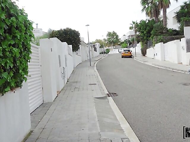 Public sex in the street POV with Spanish hottie Claudia Bavel