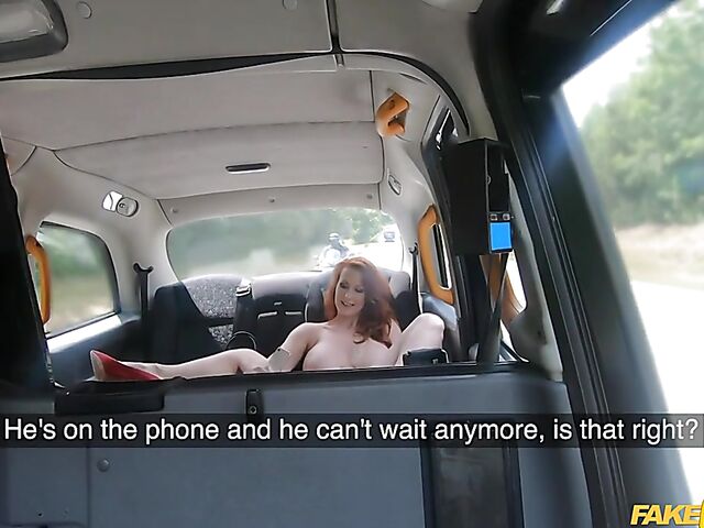 Taxi cab sex with busty redhead MILF Isabella Lui