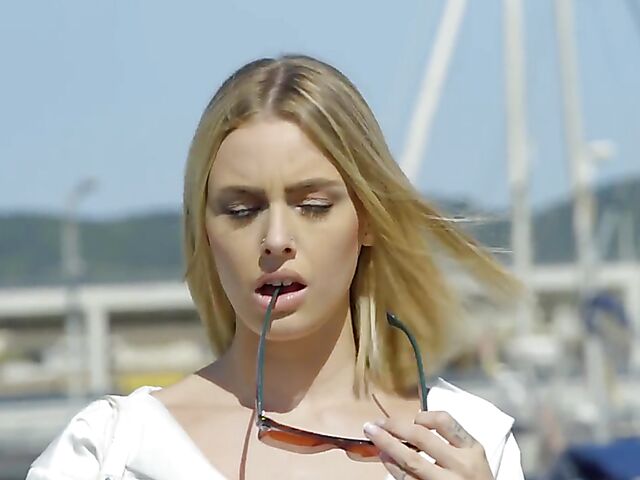 Boat sex on vacation with pretty blonde Lya Missy