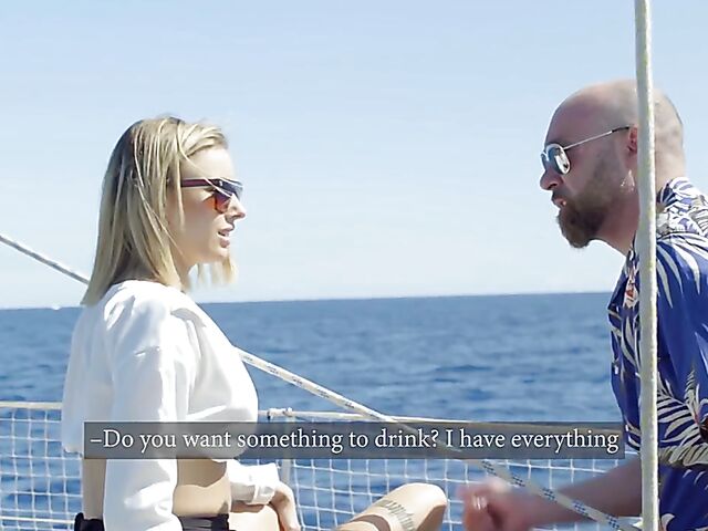Boat sex on vacation with pretty blonde Lya Missy