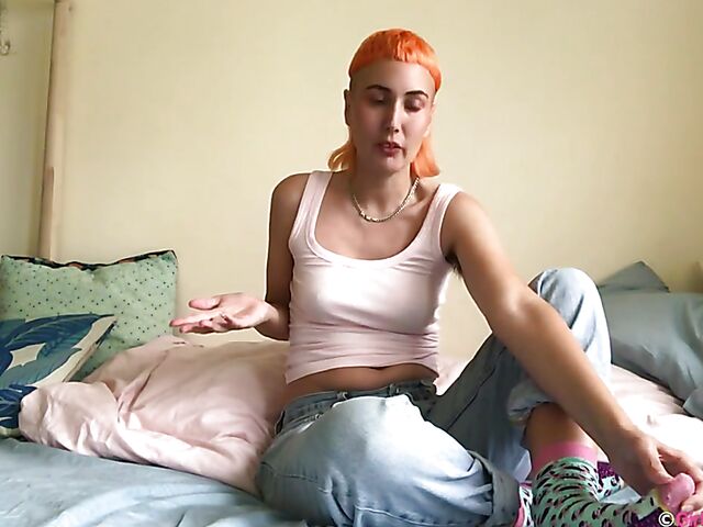 Watch bushy Australian redhead masturbate her pussy and ass with her toys featuring Ray