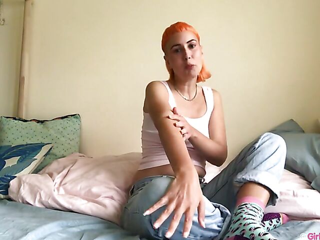 Watch bushy Australian redhead masturbate her pussy and ass with her toys featuring Ray