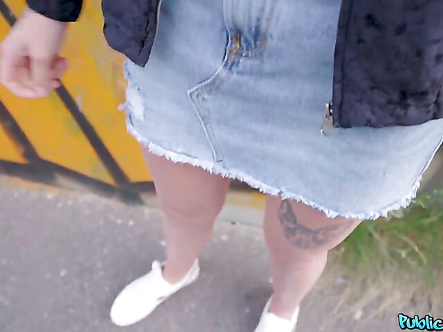 POV public pick up fuck with raven-haired Sydney Love