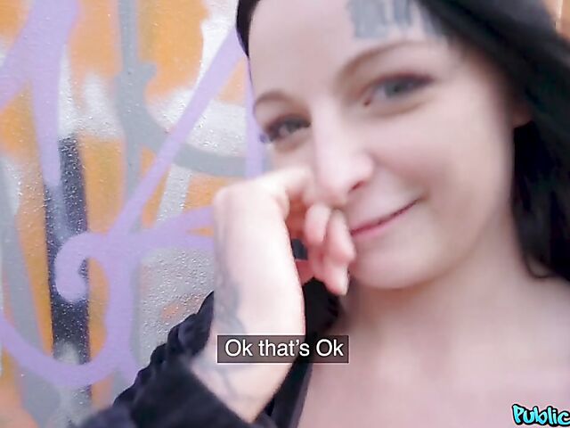 POV public pick up fuck with raven-haired Sydney Love