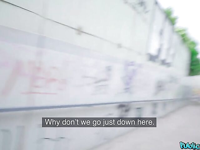 POV public pick up fuck with raven-haired Sydney Love