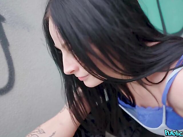 POV public pick up fuck with raven-haired Sydney Love