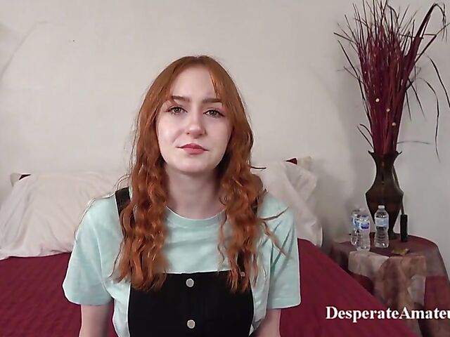 Cute redhead Salem gets nailed on the bed on video