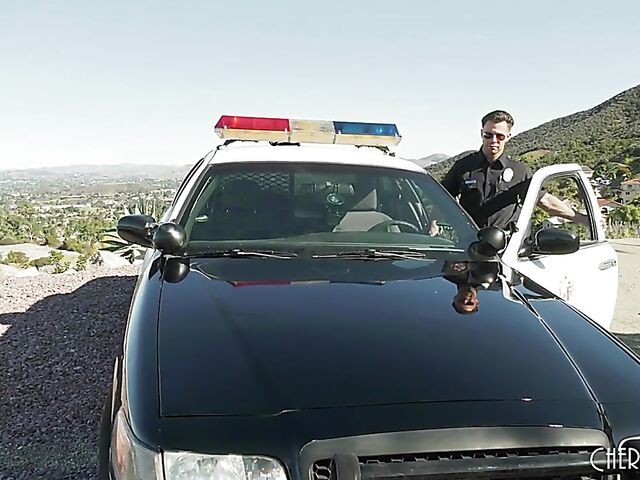 Police officer and petite prostitute Whitney Wright have hot sex