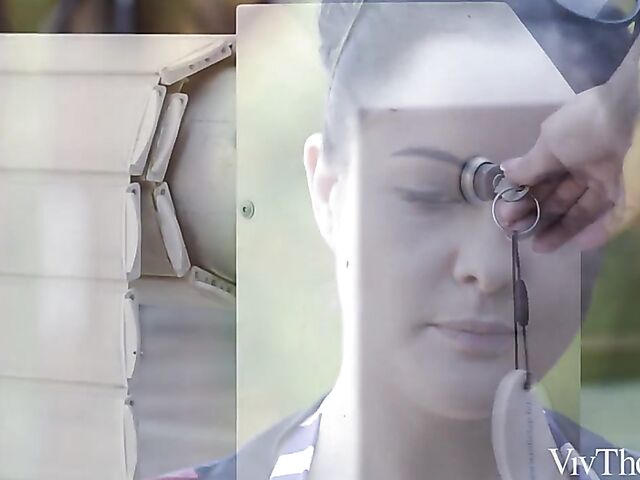 Viv Thomas lesbian babes Dolly Diore and Nicole Smith do it outside