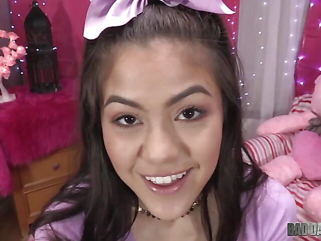 Teen asian Kendra Spade is her stepdaddy's plaything