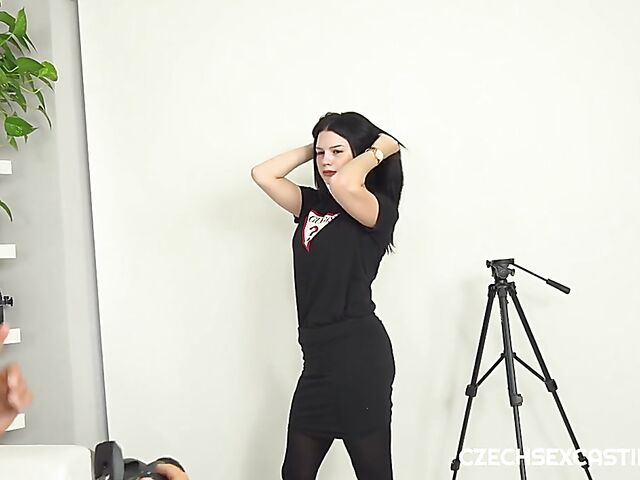 Katarina Rina - Czech model fuck in stockings with the fake photographer