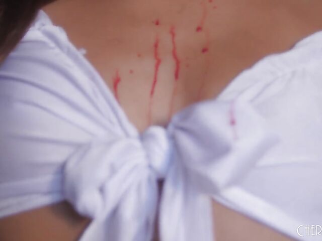 Vanna Bardot  - Cherry anal insertion and dirty pussy rubbing in the kitchen