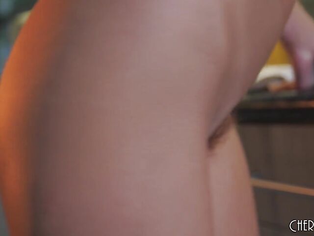 Vanna Bardot  - Cherry anal insertion and dirty pussy rubbing in the kitchen