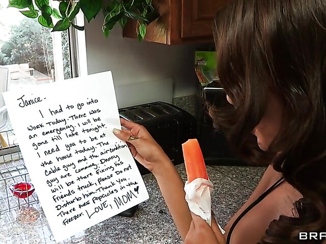 Janice Griffith gets royally pounded by a big cock in the garage