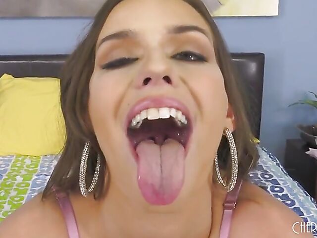 Pretty babe Madi Meadows is very excited about playing with her sex toys on camera