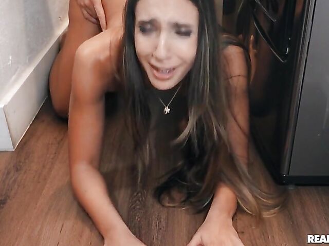 POV panty fuck in the laundry room with skinny Angelica Cruz