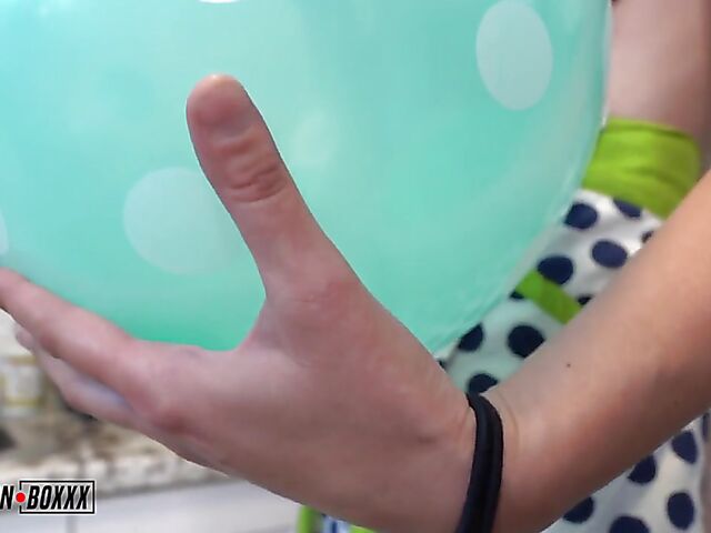 POV fantasy and balloon popping in the kitchen with Artemisia Love