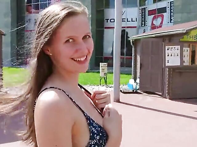 Stacy Cruz changes panties on the balcony and fucks POV