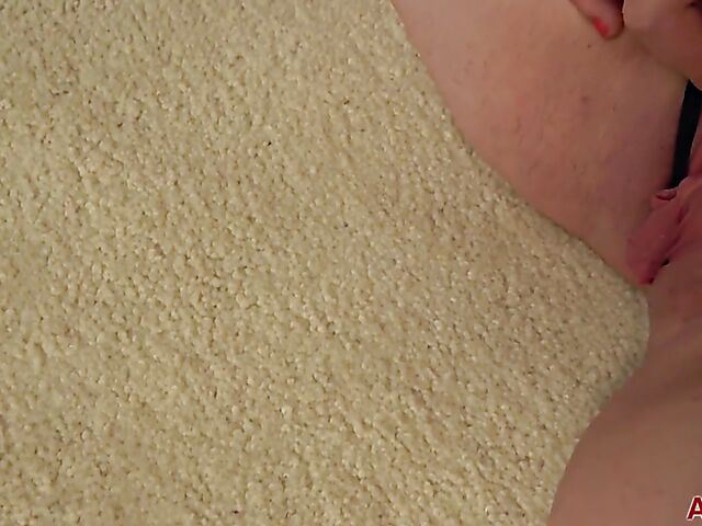 Mature masturbation and orgasm on the floor in front of you with Caitlin Moore