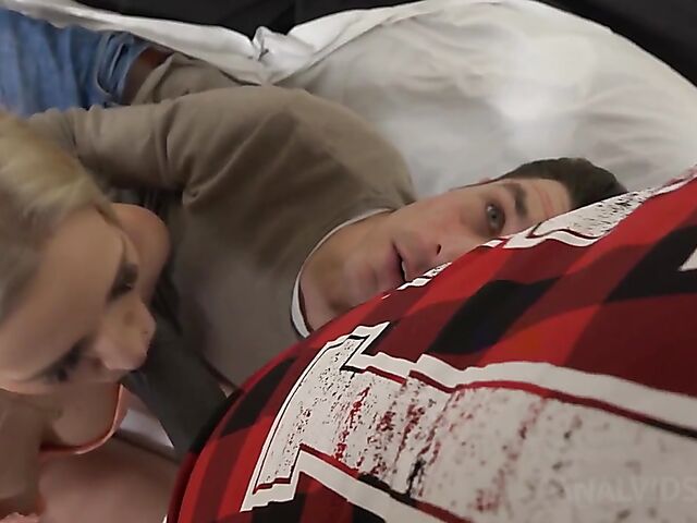 Anal interracial cuckold threesome with blonde Kate Sky