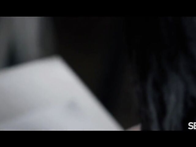  Skinny artist with glasses Jenny Doll having passionate sex with her male model