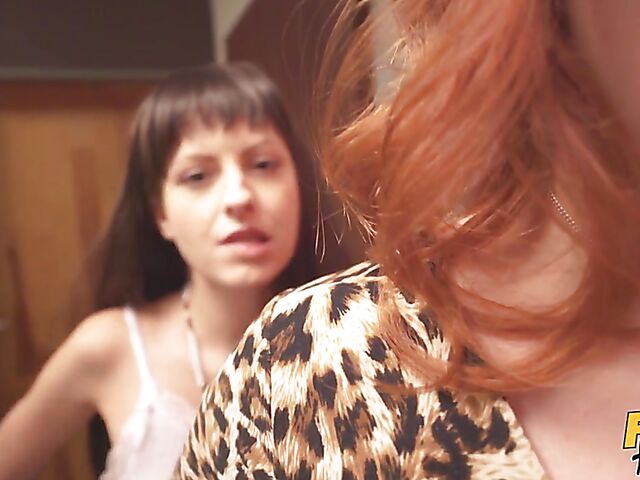 Dormitory sex with petite brunette Rebecca Volpetti and shower fuck with big tits redhead Isabella Lui