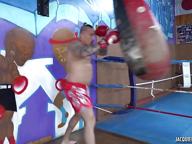 Polly Pons - Petite Thai anal in the ring after boxing workout