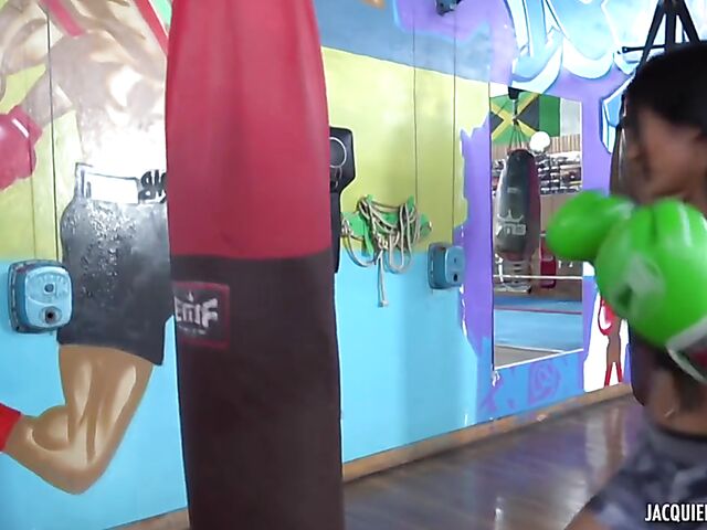 Polly Pons - Petite Thai anal in the ring after boxing workout
