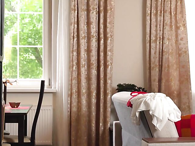 Long-haired teen babe Miledy is bored