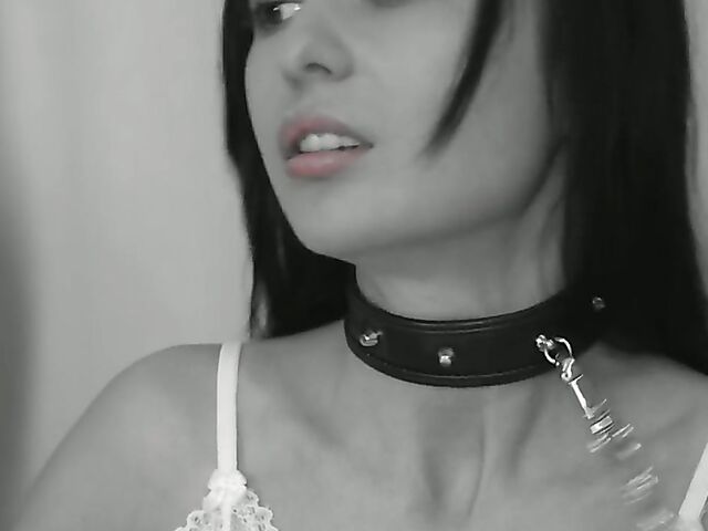 Small tits DP with submissive girl Roxy Sag
