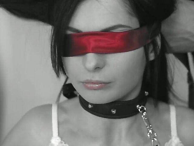 Small tits DP with submissive girl Roxy Sag