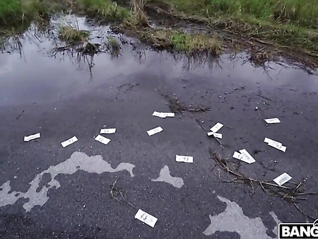 Exotic petite slut Clara Trinity gets picked up and fucked in a van