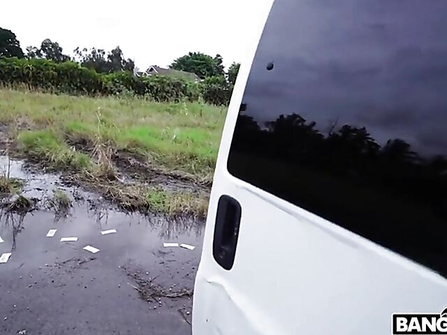 Exotic petite slut Clara Trinity gets picked up and fucked in a van