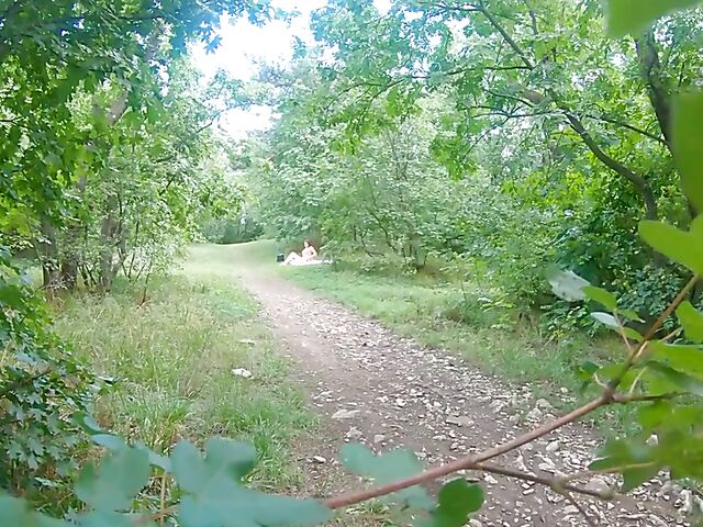 Outdoor sex in the forest with horny nudist Mia Rose