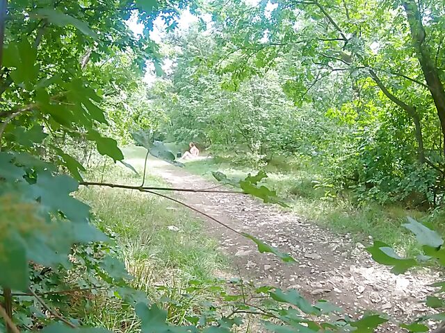 Outdoor sex in the forest with horny nudist Mia Rose