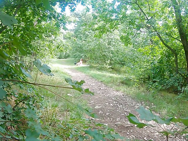 Outdoor sex in the forest with horny nudist Mia Rose