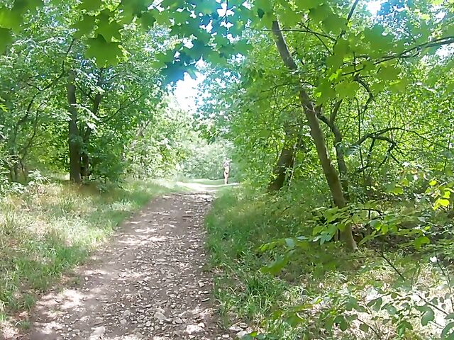 Outdoor sex in the forest with horny nudist Mia Rose