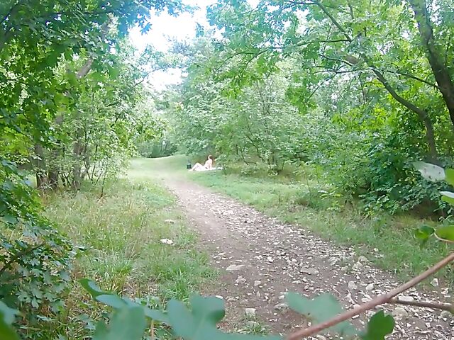 Outdoor sex in the forest with horny nudist Mia Rose