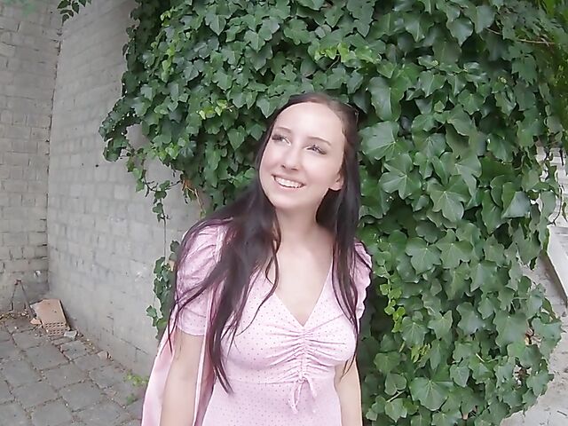 POV brunette Bella Angel is eager to impress Porno Dan