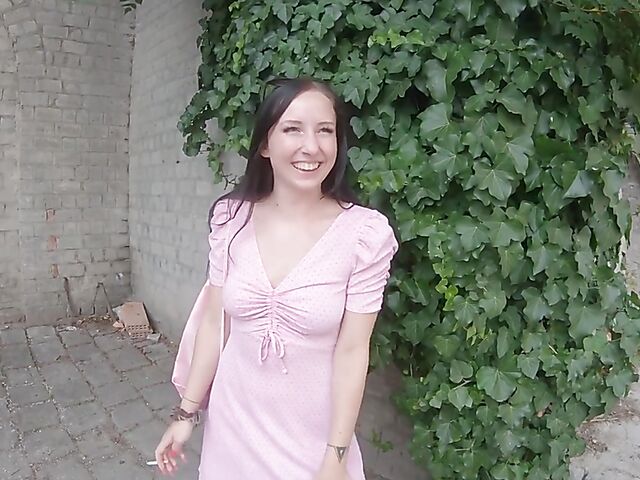 POV brunette Bella Angel is eager to impress Porno Dan