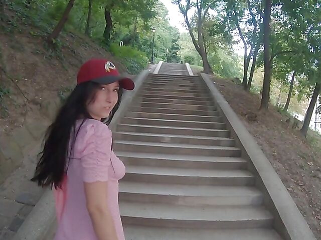 POV brunette Bella Angel is eager to impress Porno Dan