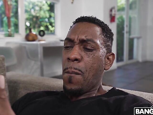 Black ebony fuck in the living room with Jonathan Alina Ali and Jordan